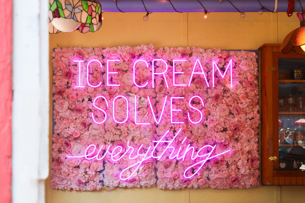 Downtown Ice Cream Sign